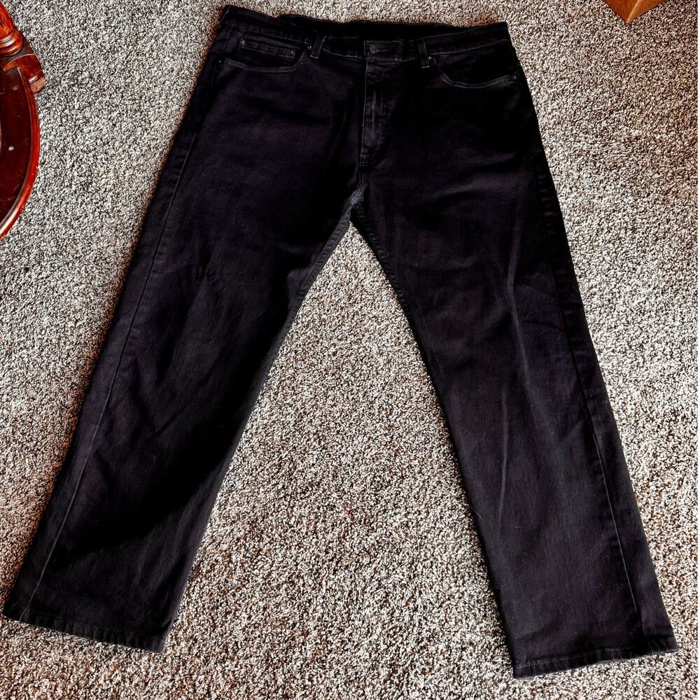 Levi’s 505 Men’s Black Jeans Regular Fit Straight Leg Size W40 L30
